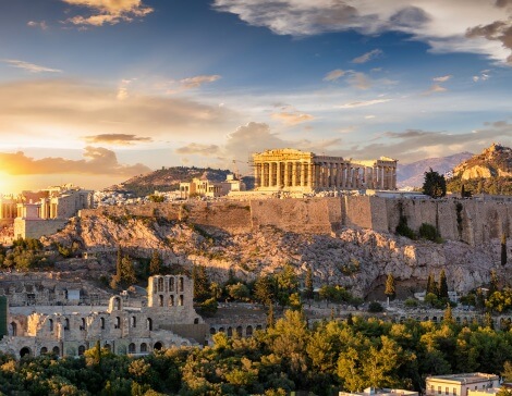 Grecia vista sul Partenone