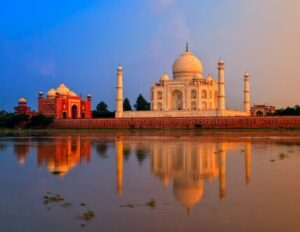 Tramonto a Taj Mahal