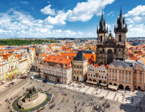 praga piazza vista dall'alto