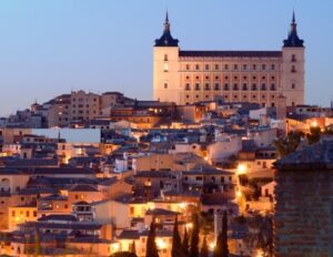 Toledo vista città alla sera